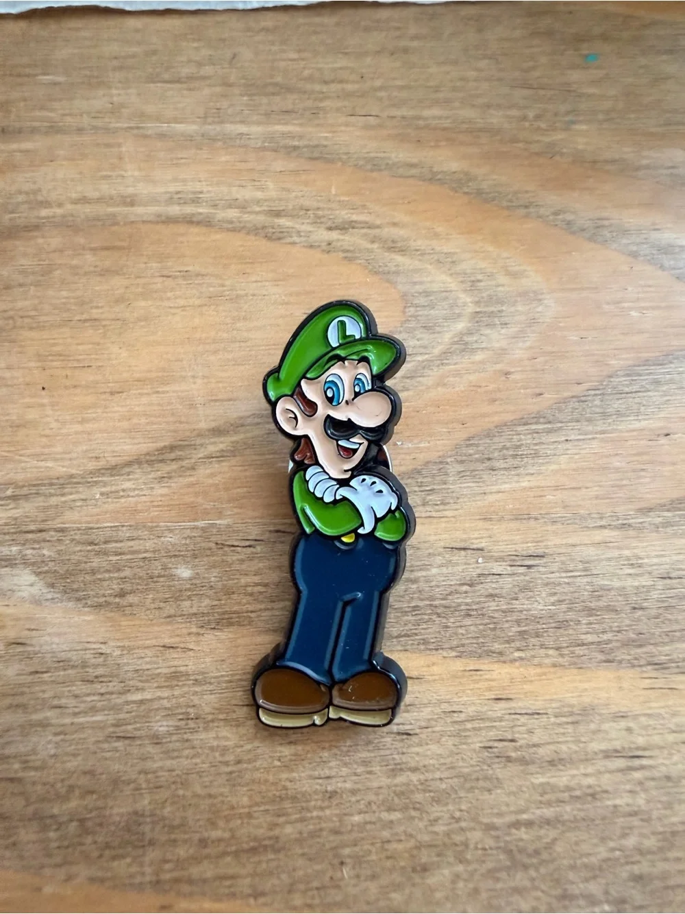 Luigi Enamel Pin - Green & Blue Cartoon Character